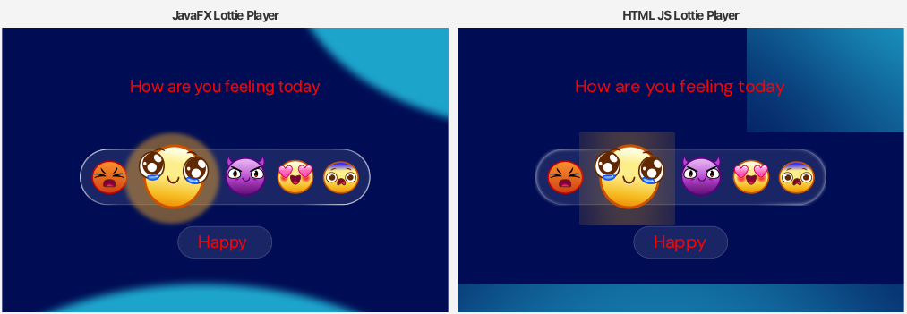 Before: many differences between JavaFX and the webview